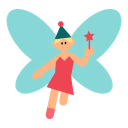Woman Fairy: Medium-Light Skin Tone — Toss Face