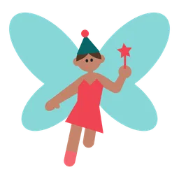Woman Fairy: Medium Skin Tone — Toss Face