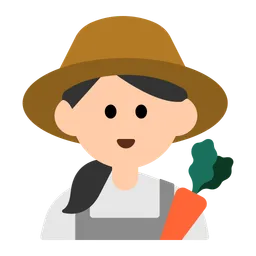 Woman Farmer: Light Skin Tone — Toss Face