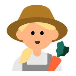 Woman Farmer: Medium-Light Skin Tone — Toss Face