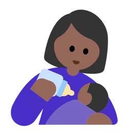 Woman Feeding Baby: Medium-Dark Skin Tone — Toss Face
