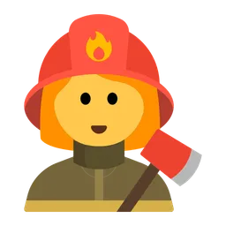 Woman Firefighter — Toss Face