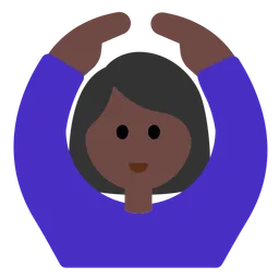Woman Gesturing OK: Dark Skin Tone — Toss Face