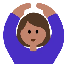 Woman Gesturing OK: Medium Skin Tone — Toss Face