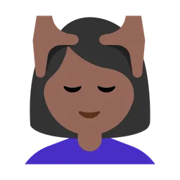 Woman Getting Massage: Medium-Dark Skin Tone — Toss Face