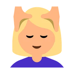 Woman Getting Massage: Medium-Light Skin Tone — Toss Face