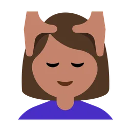 Woman Getting Massage: Medium Skin Tone — Toss Face