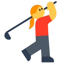 Woman Golfing — Toss Face