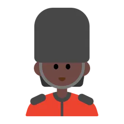 Woman Guard: Dark Skin Tone — Toss Face