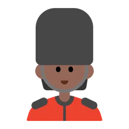Woman Guard: Medium-Dark Skin Tone — Toss Face