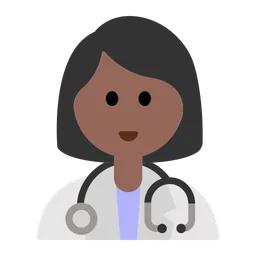 Woman Health Worker: Medium-Dark Skin Tone — Toss Face