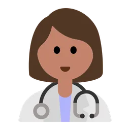 Woman Health Worker: Medium Skin Tone — Toss Face