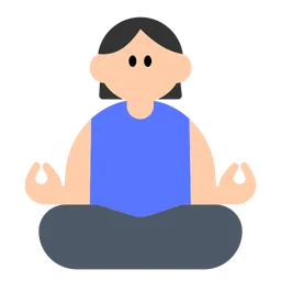 Woman in Lotus Position: Light Skin Tone — Toss Face