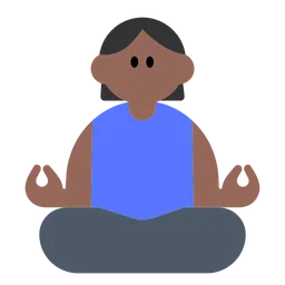Woman in Lotus Position: Medium-Dark Skin Tone — Toss Face