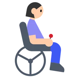 Woman in Motorized Wheelchair: Light Skin Tone — Toss Face