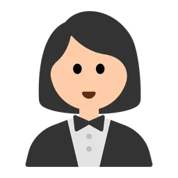 Woman in Tuxedo: Light Skin Tone — Toss Face