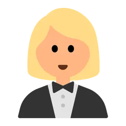 Woman in Tuxedo: Medium-Light Skin Tone — Toss Face