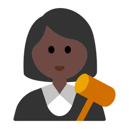 Woman Judge: Dark Skin Tone — Toss Face