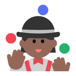 Woman Juggling: Medium-Dark Skin Tone — Toss Face