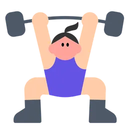 Woman Lifting Weights: Light Skin Tone — Toss Face
