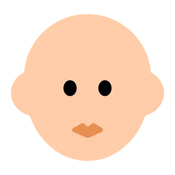 Woman: Light Skin Tone, Bald — Toss Face
