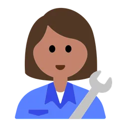Woman Mechanic: Medium Skin Tone — Toss Face