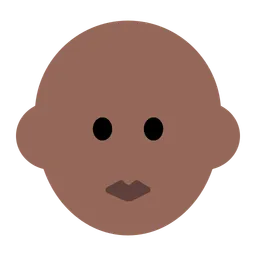 Woman: Medium-Dark Skin Tone, Bald — Toss Face