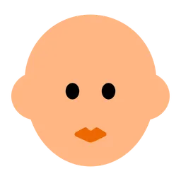 Woman: Medium-Light Skin Tone, Bald — Toss Face