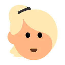 Woman: Medium-Light Skin Tone, Blond Hair — Toss Face