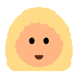Woman: Medium-Light Skin Tone, Curly Hair — Toss Face