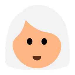 Woman: Medium-Light Skin Tone, White Hair — Toss Face