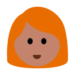 Woman: Medium Skin Tone, Red Hair — Toss Face