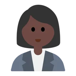 Woman Office Worker: Dark Skin Tone — Toss Face