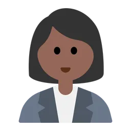 Woman Office Worker: Medium-Dark Skin Tone — Toss Face