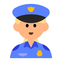 Woman Police Officer: Medium-Light Skin Tone — Toss Face