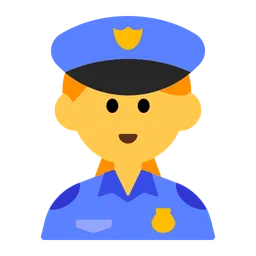 Woman Police Officer — Toss Face