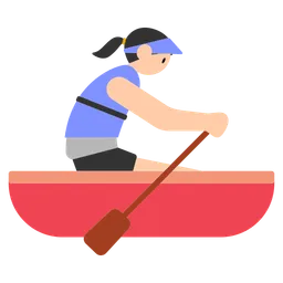 Woman Rowing Boat: Light Skin Tone — Toss Face
