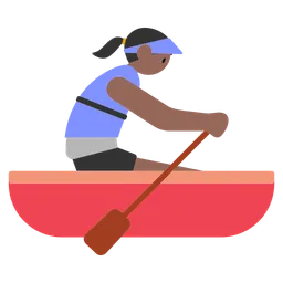 Woman Rowing Boat: Medium-Dark Skin Tone — Toss Face