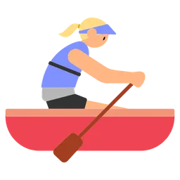 Woman Rowing Boat: Medium-Light Skin Tone — Toss Face