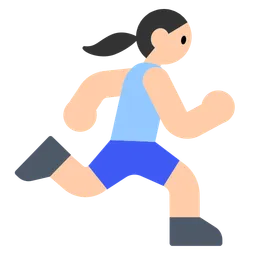 Woman Running: Light Skin Tone — Toss Face