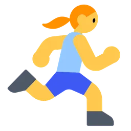 Woman Running — Toss Face