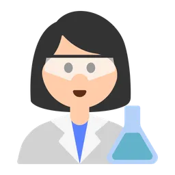 Woman Scientist: Light Skin Tone — Toss Face