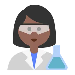Woman Scientist: Medium-Dark Skin Tone — Toss Face