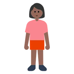 Woman Standing: Medium-Dark Skin Tone — Toss Face