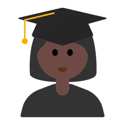 Woman Student: Dark Skin Tone — Toss Face