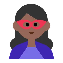 Woman Superhero: Medium-Dark Skin Tone — Toss Face