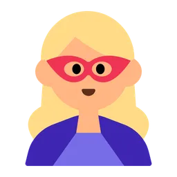 Woman Superhero: Medium-Light Skin Tone — Toss Face