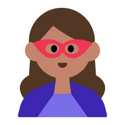 Woman Superhero: Medium Skin Tone — Toss Face
