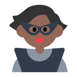 Woman Supervillain: Medium-Dark Skin Tone — Toss Face