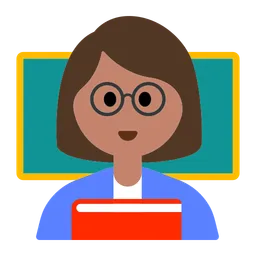 Woman Teacher: Medium Skin Tone — Toss Face